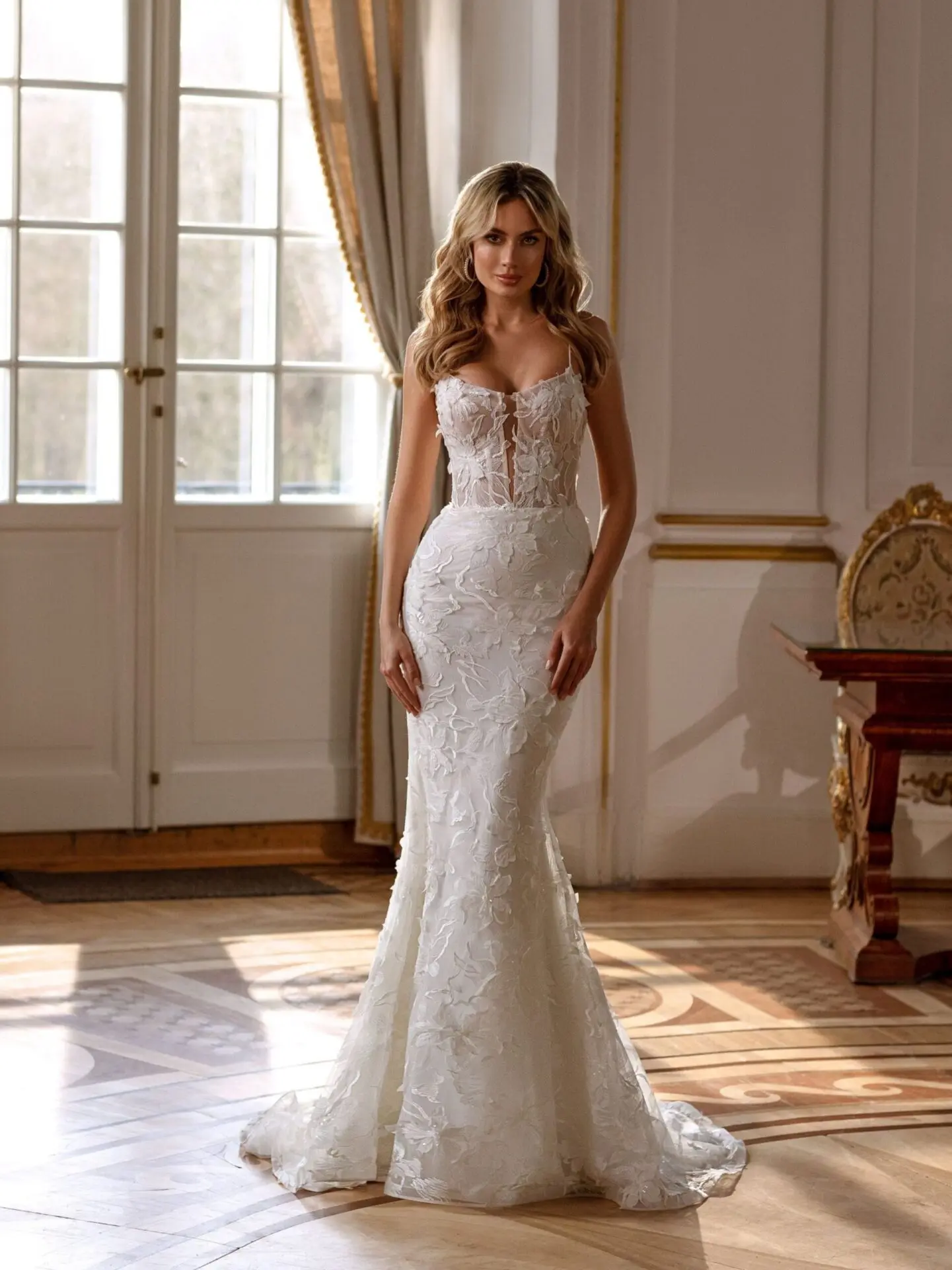 where to buy lace for wedding dress Lace V-Neck Wedding Dress main image 1