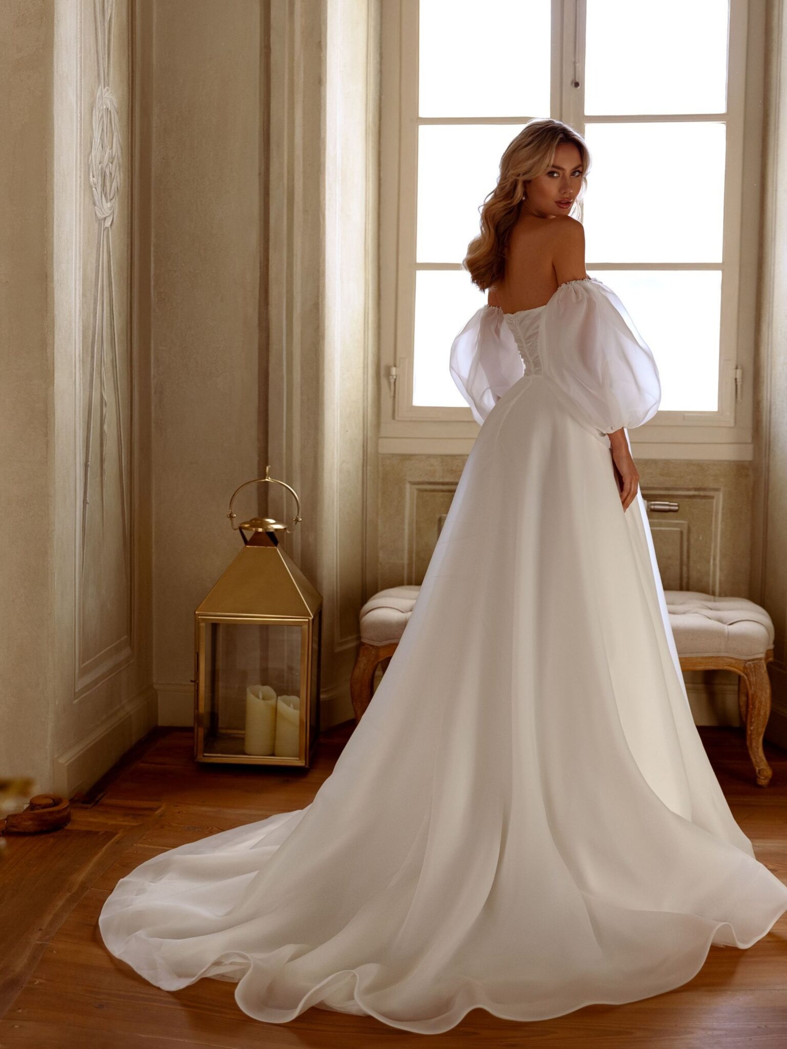 classic corset puff sleeves the cinderella wedding dress - TOINET ...